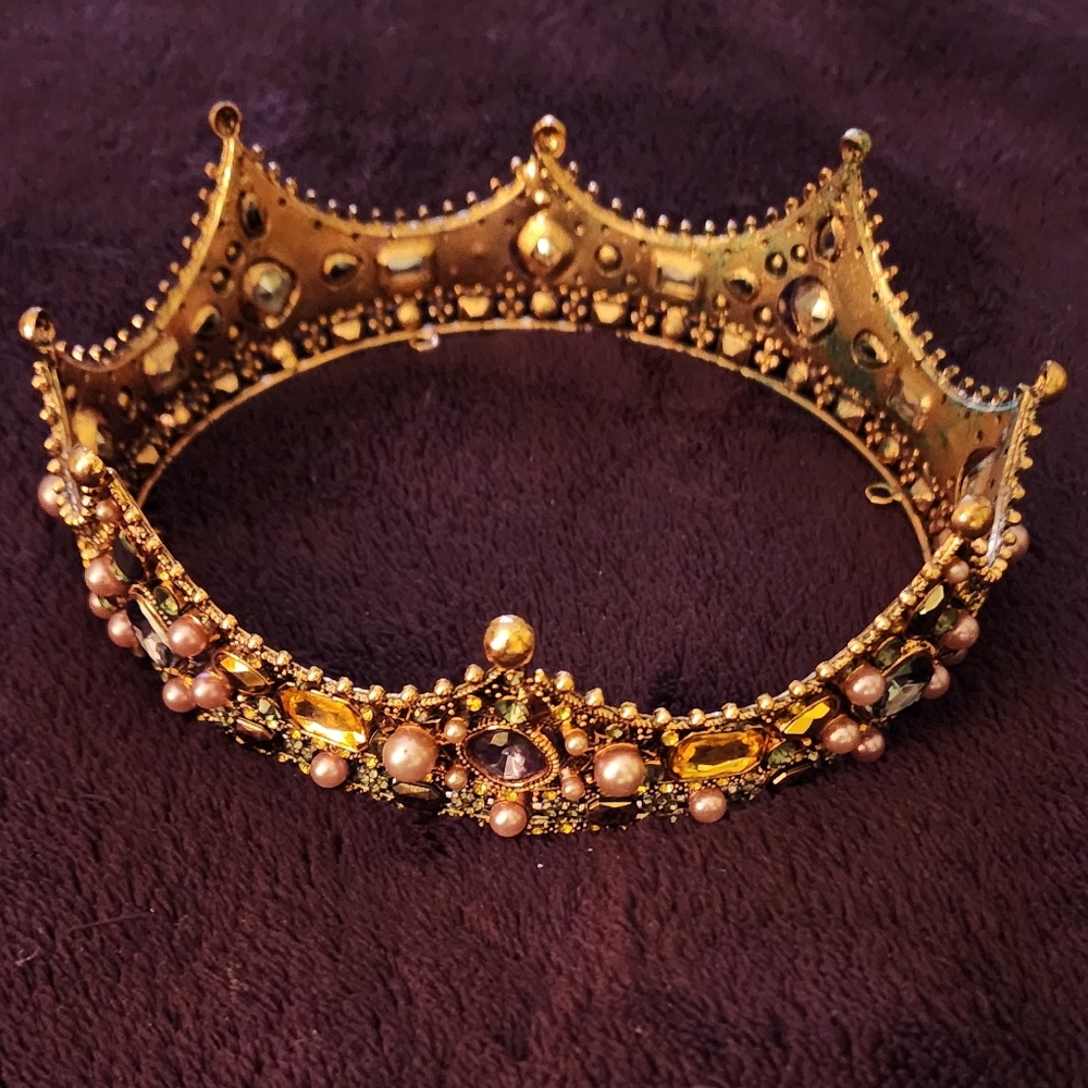 Rose Gold Rhinestone Tiara/ Bridal Crown